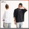 ETAI men's Wear: A trendy high-weight pure cotton boxy short and wide T-shirt for men, featuring a small neckline and cross-border solid color short-sleeved T-shirts Application Scenario